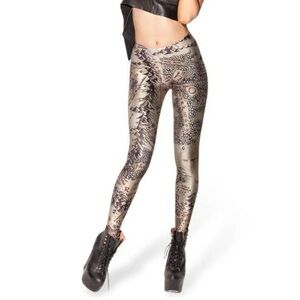 Blackmilk Metallic Gold Lord of the Rings Map Print Leggings